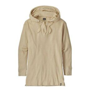 Patagonia Womens Oversized Waffle Hooded Top Oyster White Sz S